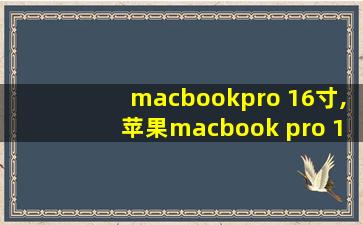 macbookpro 16寸,苹果macbook pro 16的价格